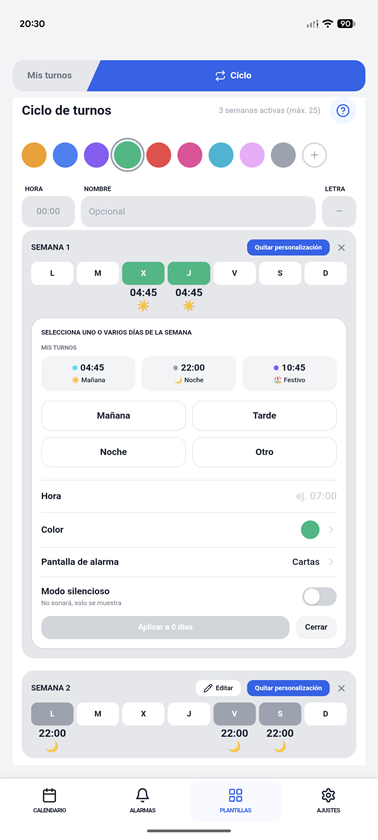 Ciclo de turnos