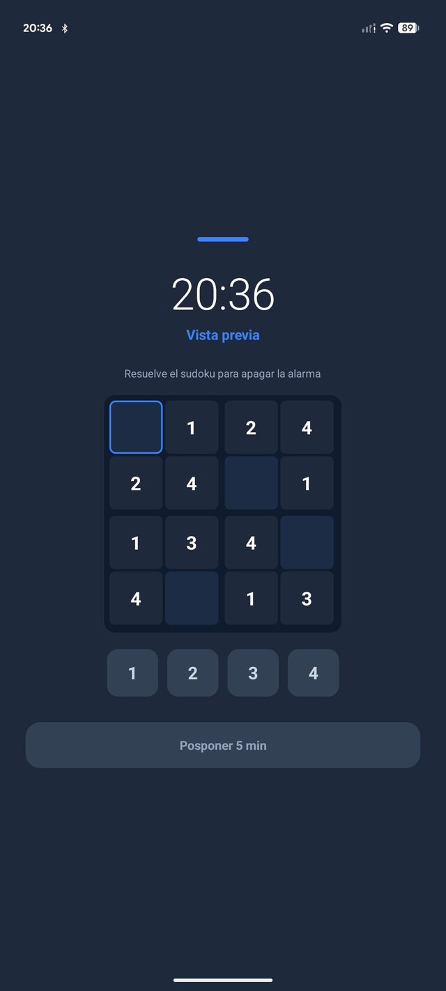 Apagado resolviendo un sudoku
